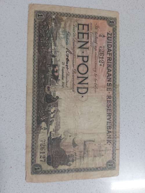 1921 ONE POUND W.H. CLEGG F CONDITION